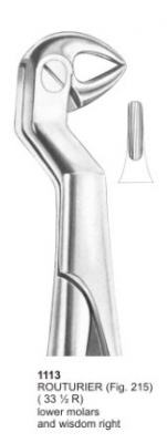  ROUTURIER (Fig. 215) ( 33 ½ R) lower molars and wisdom right 